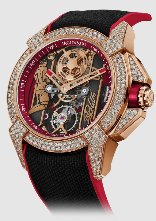 (image for) Jacob & Co epic x cr7 - FLIGHT OF CR7 - PAVE EX120.43.RD.AA.A Replica watch